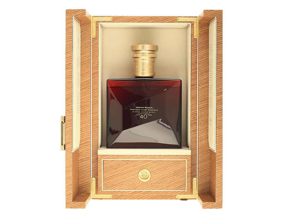 Buy original Whiskey Johnnie Walker 40 Years Master's Ruby Reserve with Bitcoin!