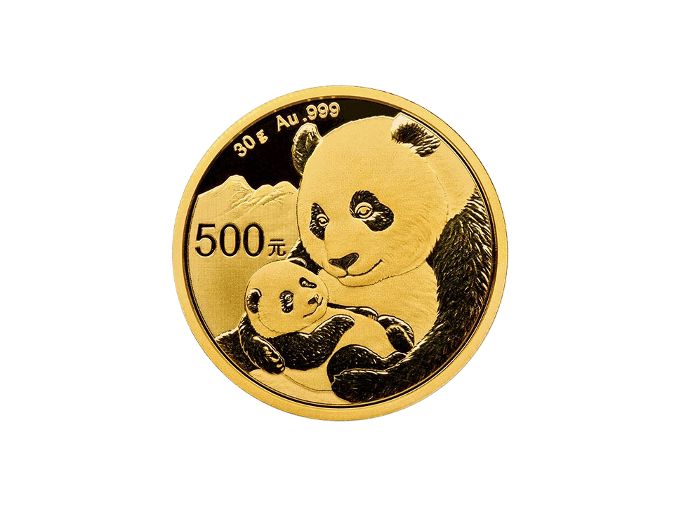 Buy original gold coins China 30g Panda 2019 Gold with Bitcoin!