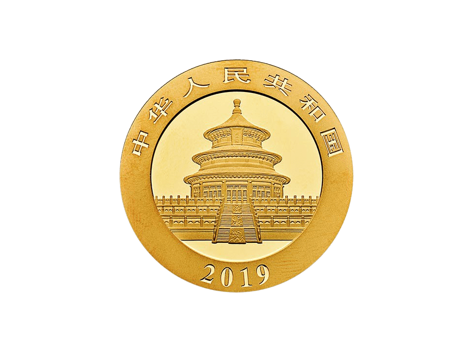 Buy original gold coins China 30g Panda 2019 Gold with Bitcoin!