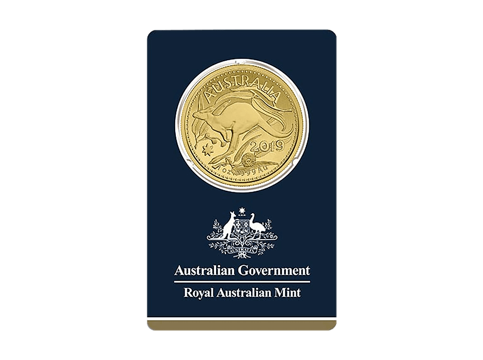 Buy original gold coins Australian 1 oz RAM Kangaroo 2019 Gold with Bitcoin!