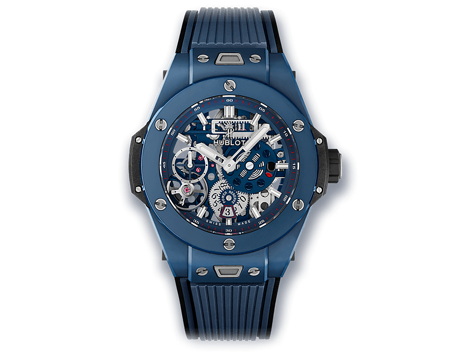 Buy original Hublot BIG BANG MECA-10 CERAMIC BLUE 414.EX.5123.RX with Bitcoins!