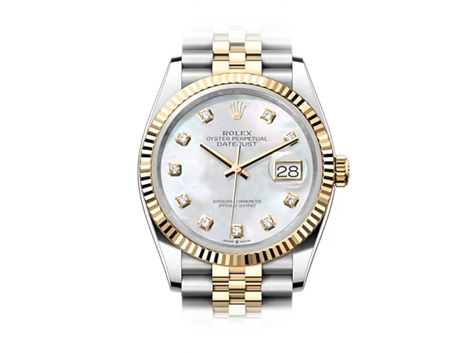 Buy original  Rolex Datejust 36 m 126233-0023 with Bitcoin!