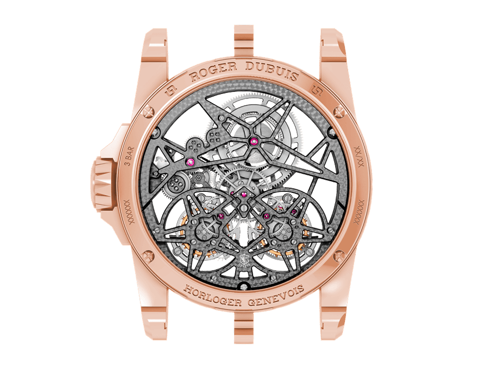 Buy Roger Dubuis Excalibur Skeleton double flying tourbillon with Bitcoins on Bitdials