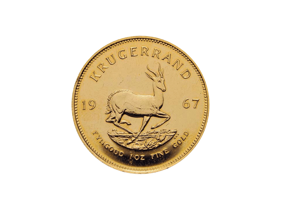 Buy original gold coins South Africa 1 oz Krugerrand 1967 with Bitcoin!