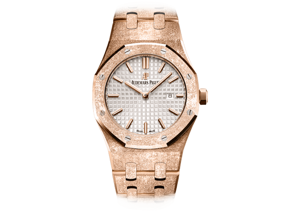 Buy original Audemars Piguet ROYAL OAK FROSTED GOLD with Bitcoins!