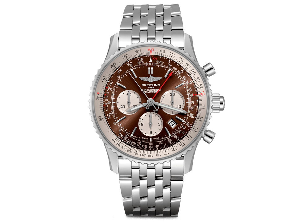 Buy original Breitling NAVITIMER 1 B03 CHRONOGRAPH RATTRAPANTE 45 AB031021/Q615/453A with Bitcoins!