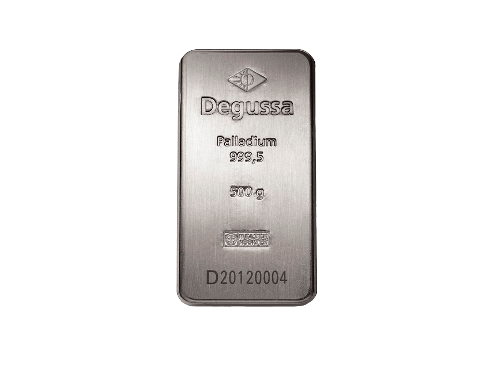  BitDials | Buy original Degussa Palladium Bar (minted) 500 g with Bitcoins!