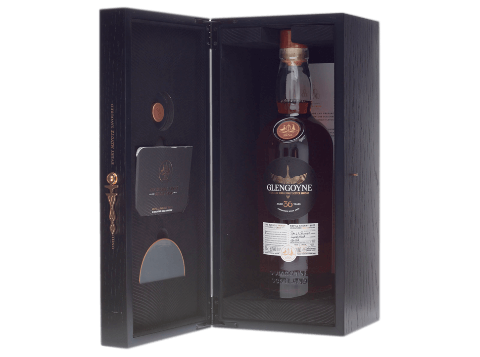 Buy original Whiskey Glengoyne 36 years old Russell Family with Bitcoin!