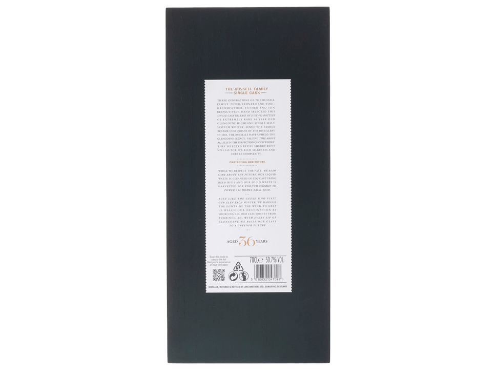 Buy original Whiskey Glengoyne 36 years old Russell Family with Bitcoin!