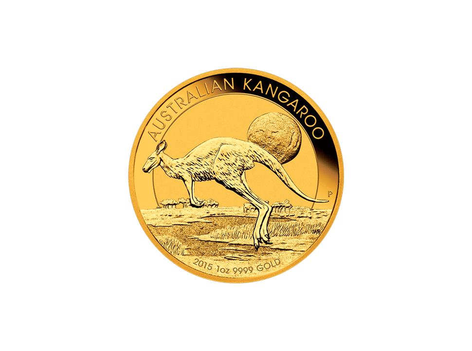 Buy original gold coins 1 oz Gold Australia Kangaroo with Bitcoin!