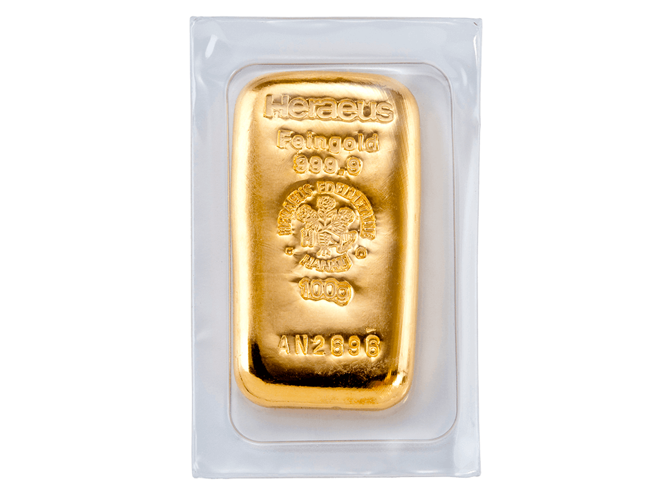  BitDials | Buy original Heraeus Gold Bar 100 g with Bitcoins!