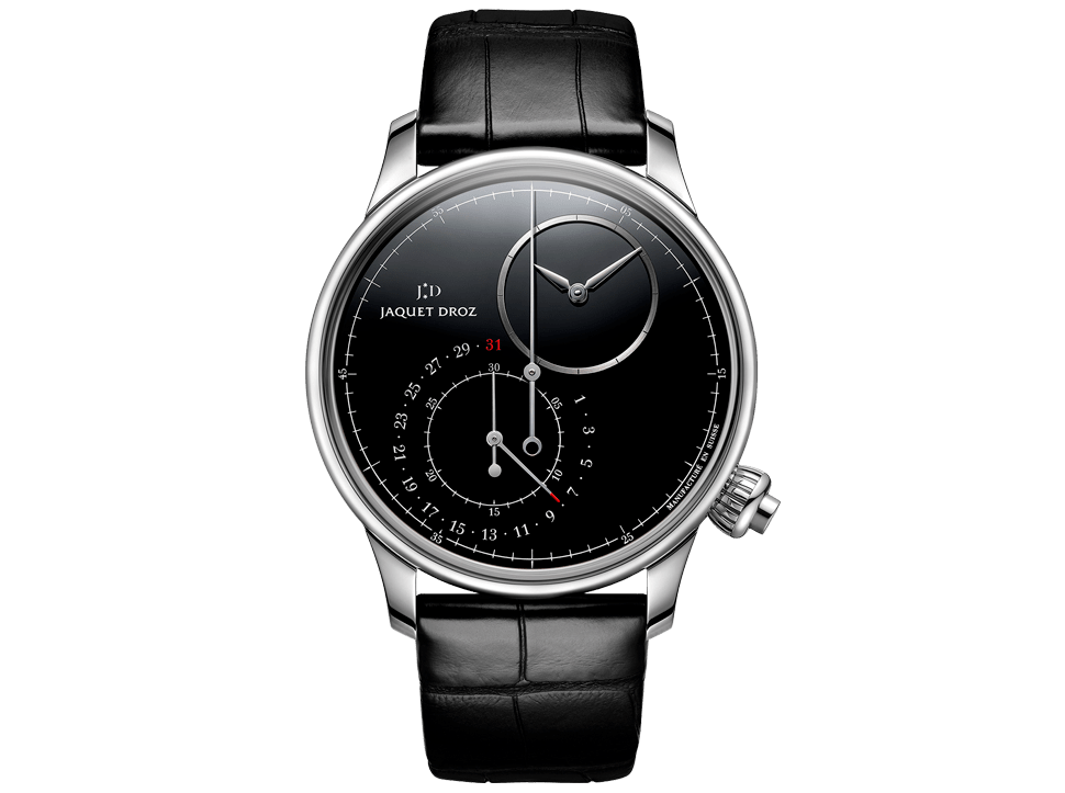 Buy original Jaquet Droz GRANDE SECONDE OFF-CENTERED CHRONOGRAPH BLACK ONYX J007830270 with Bitcoins!