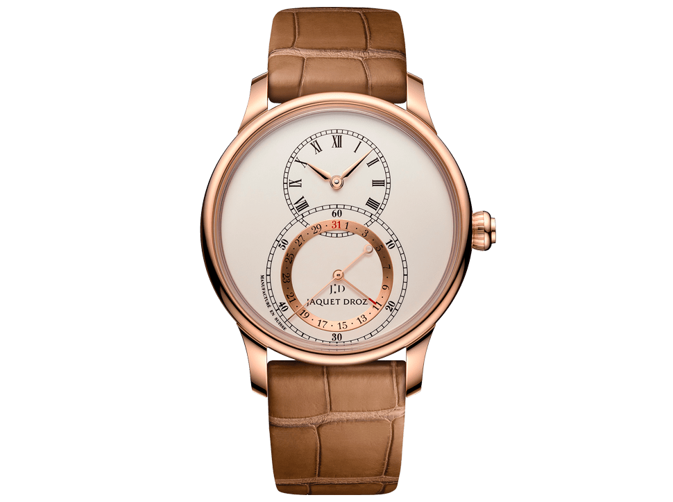 Buy original Jaquet Droz GRANDE SECONDE QUANTIÈME IVORY ENAMEL	J007023200 with Bitcoins!