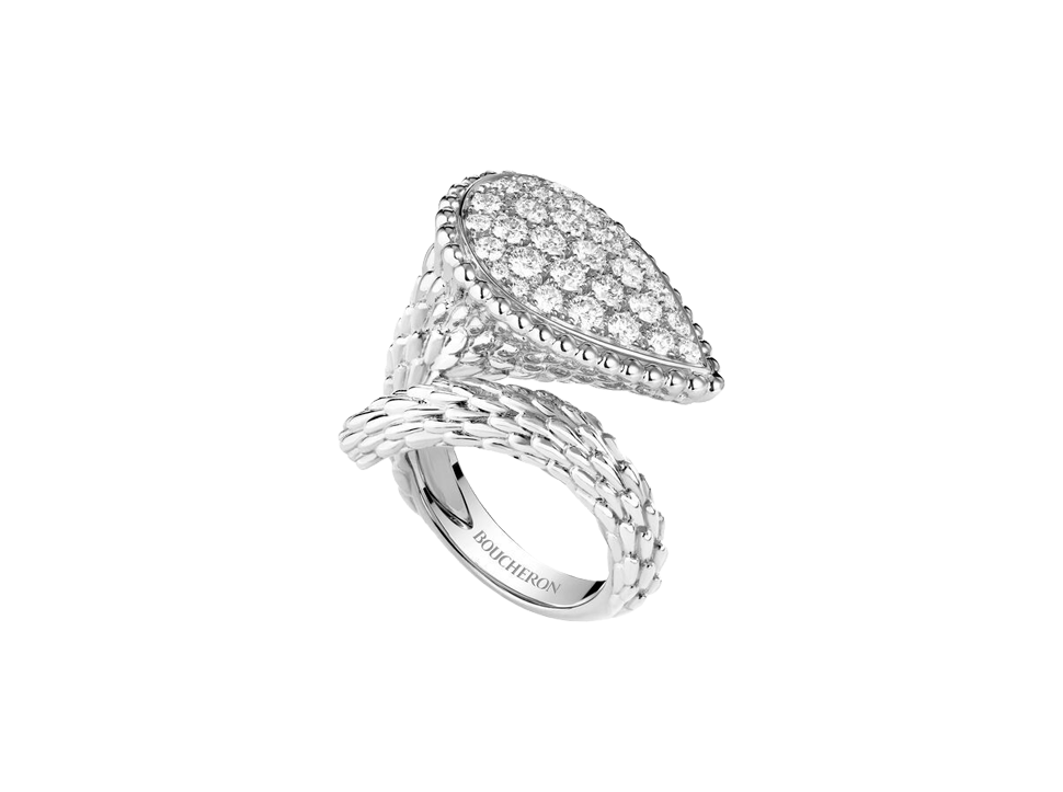 Buy original Boucheron Serpent Boheme Ring with Bitcoin!