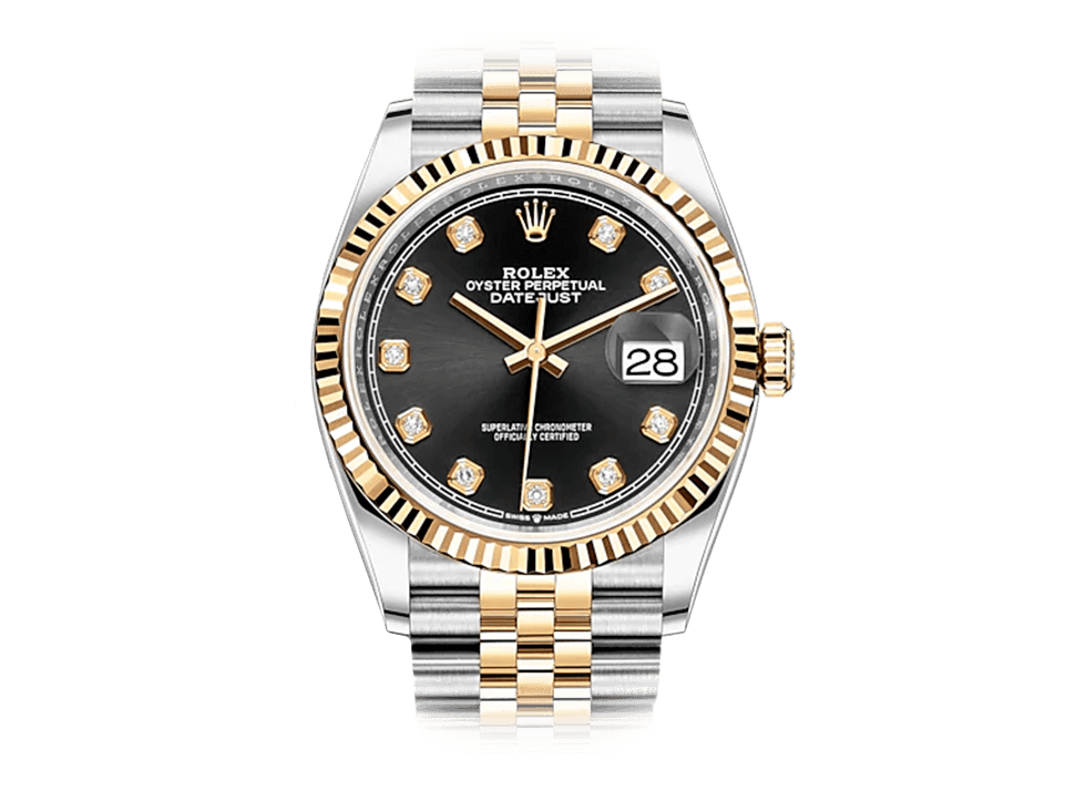 Buy original Rolex Datejust 36 m 126233-0021 with Bitcoin!