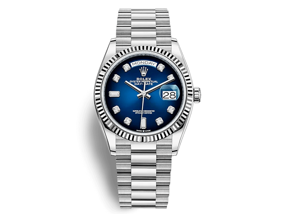 Buy original Rolex Day-Date 36 m 128239-0023 with bitcoin!