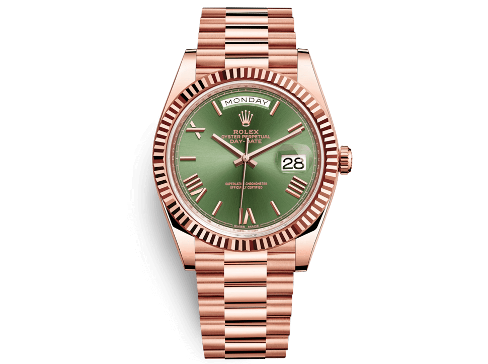 Buy original Rolex DAY-DATE 40 228235 with Bitcoins!