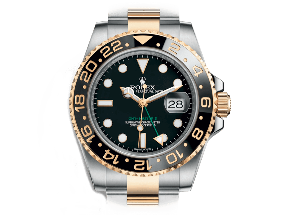 Buy original Rolex GMT-MASTER II 116713LN with Bitcoins!