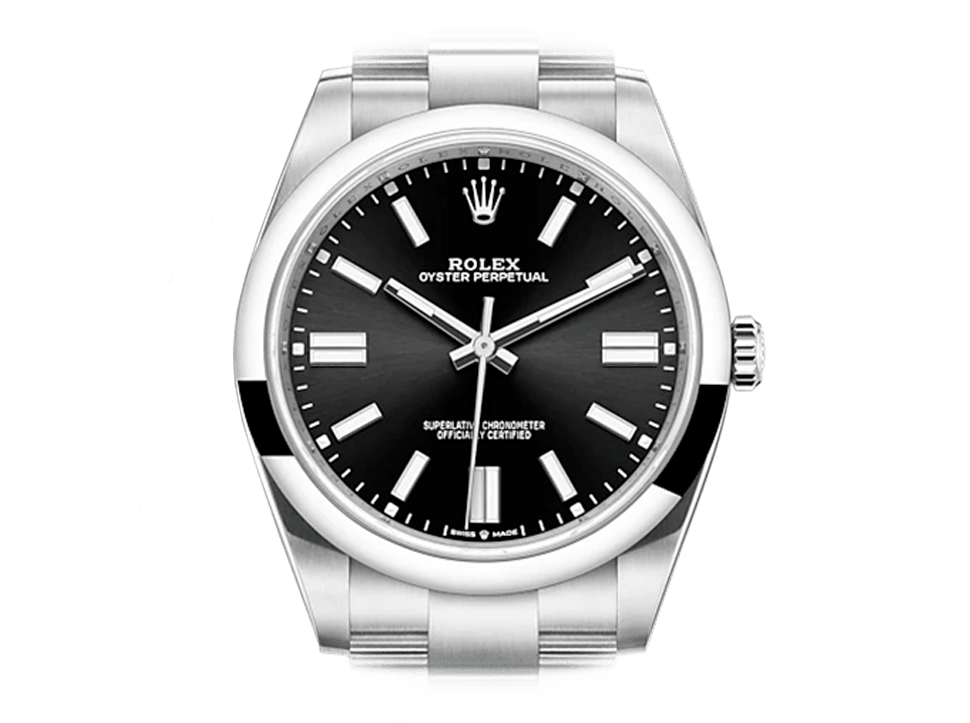 Buy original Rolex OYSTER PERPETUAL 41 m 124300-0002 with Bitcoins!