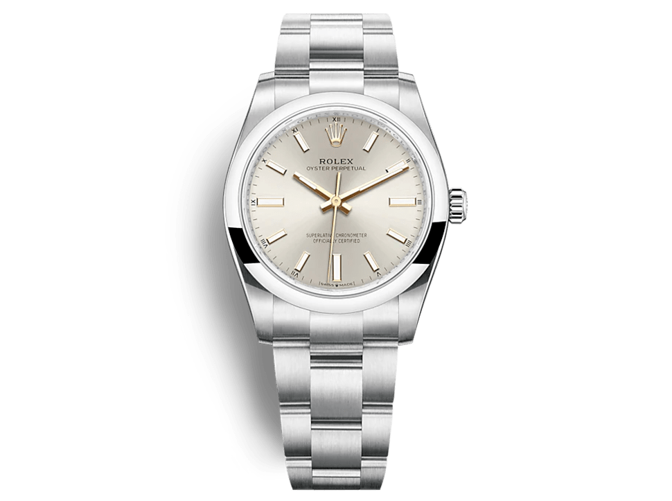 Buy original Rolex Oyster Perpetual 34 m 124200-0001 with Bitcoin!