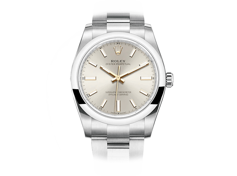 Buy original Rolex Oyster Perpetual 34 m 124200-0001 with Bitcoin!