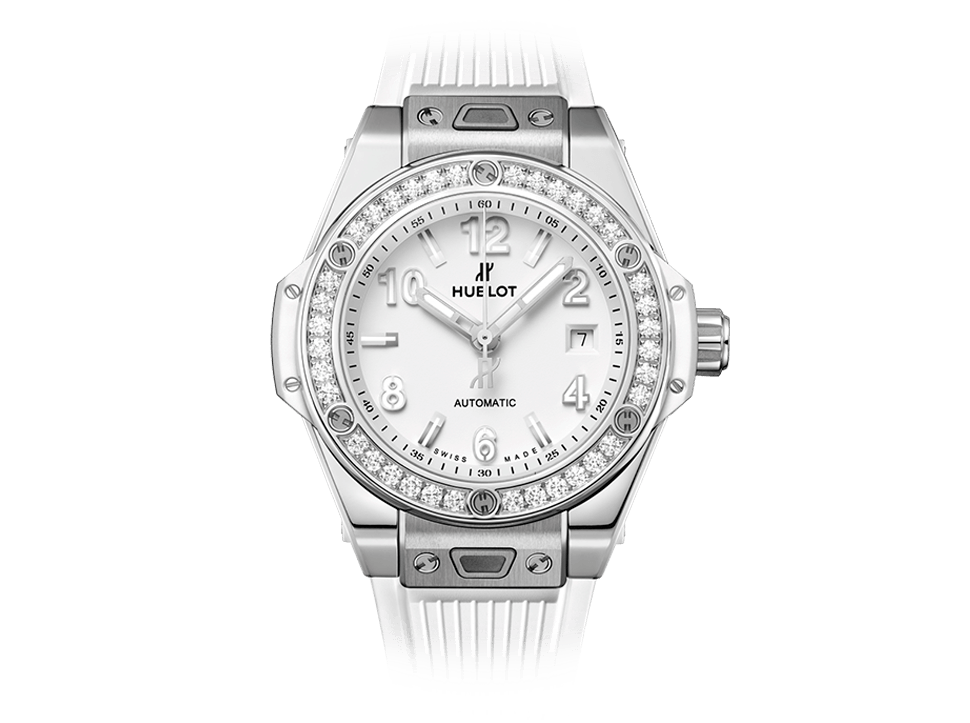 Buy original Hublot BIG BANG ONE CLICK STEEL WHITE DIAMONDS 485.SE.2010.RW.1204 with Bitcoin!