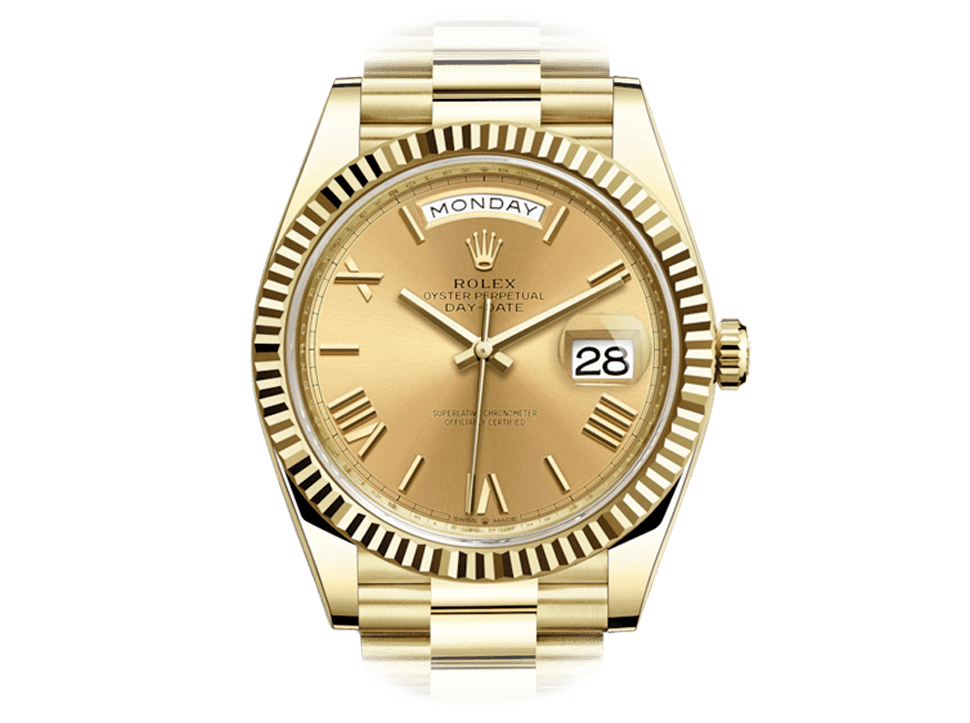 Buy original Rolex DAY-DATE 40 228238 with Bitcoins!