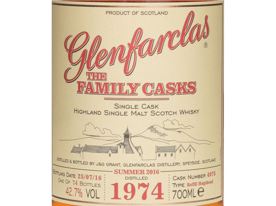 Buy original Whiskey Glenfarclas Vintage 1974 Summer 2016 with Bitcoin!