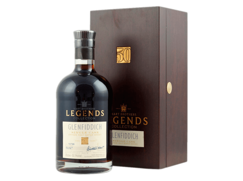 Buy original Whiskey Glenfiddich 50 Years Hart Brothers The Legends  with Bitcoin!