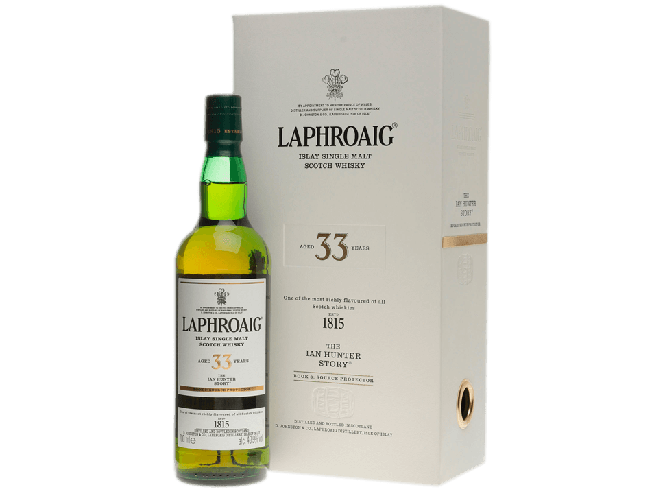 Buy original Whiskey Laphroaig The Ian Hunter Series #3 33 years with Bitcoin!