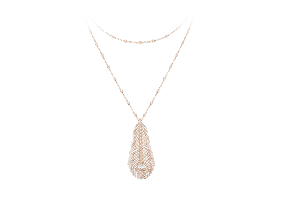 Buy original Boucheron Plume de Paon Necklace with Bitcoin!