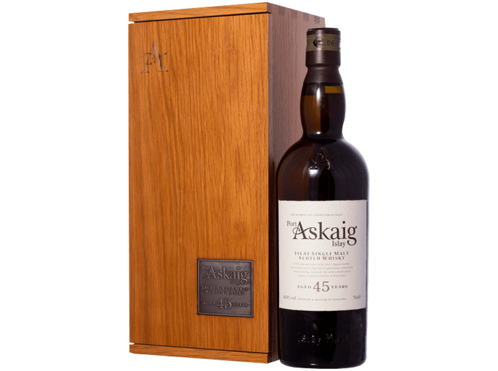 Buy original Whiskey Port Askaig 45 YO Islay Single Malt with Bitcoin!